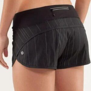 Lululemon Speed Shorts size 6 Black Reflective (no liner)